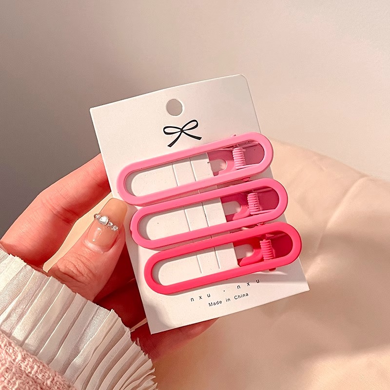 Horquilla de dopamina rosa para niña, bonito clip bb, accesorios para el cabello para niños, clip lateral y2k