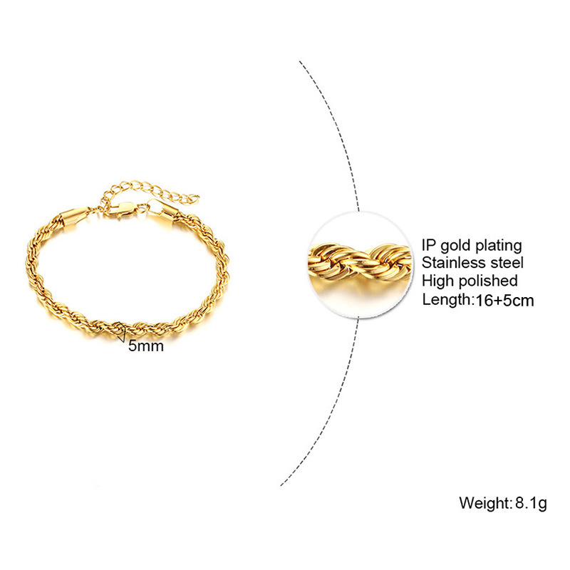 Fashion Twist Stainless Steel Bracelets Stainless Steel Rings