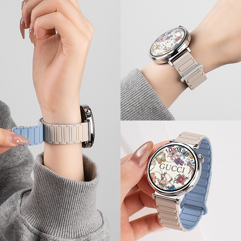 外国貿易に適した Huawei gt5 ウォッチ watchgt4 レディース watch4pro シリコン磁気吸引同じスタイルの高級時計ストラップ|undefined