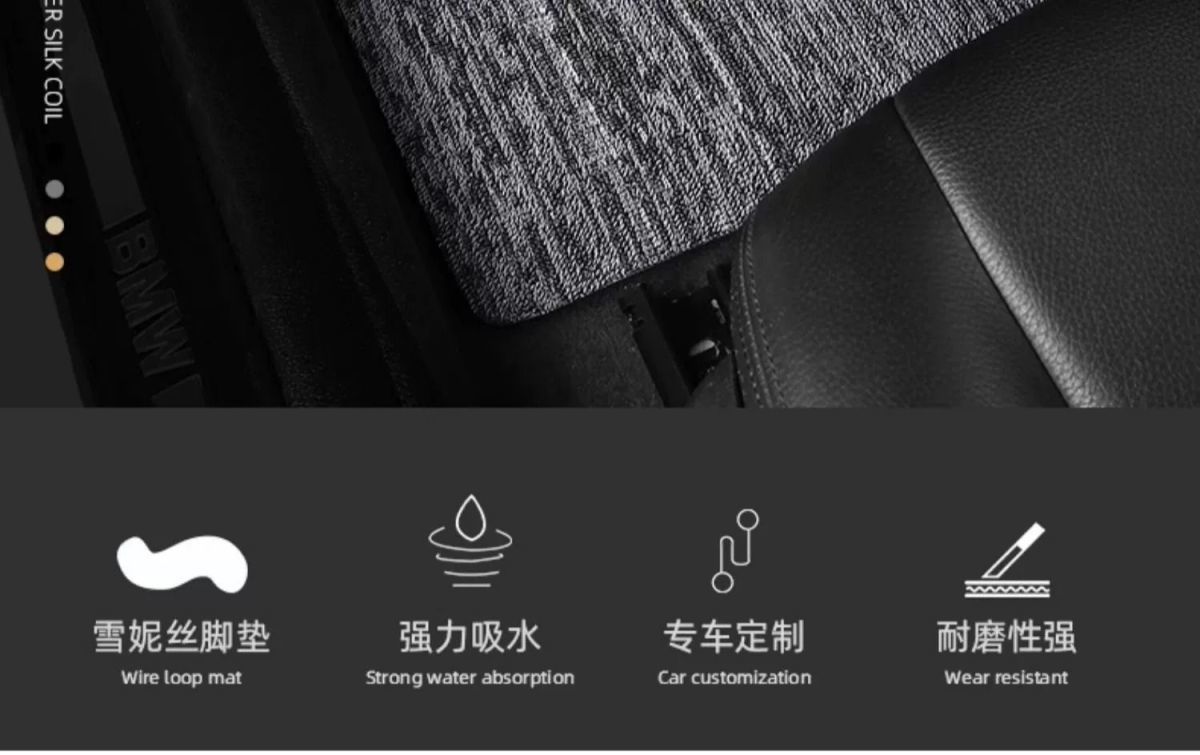 Suitable for old Nissan GT-R special foot mat silk ring snow silk carpet type main and auxiliary driver rear car foot mat