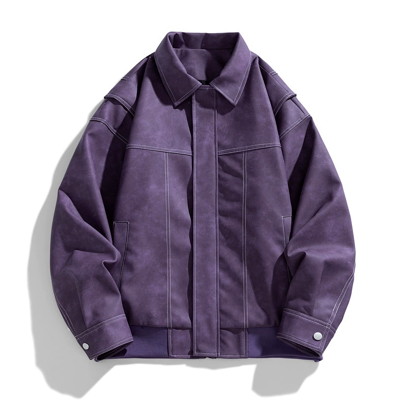 Пальто летнее retro polyurethane trend demi-season autumn мужская куртка для отдыха, американский стиль, свободный крой