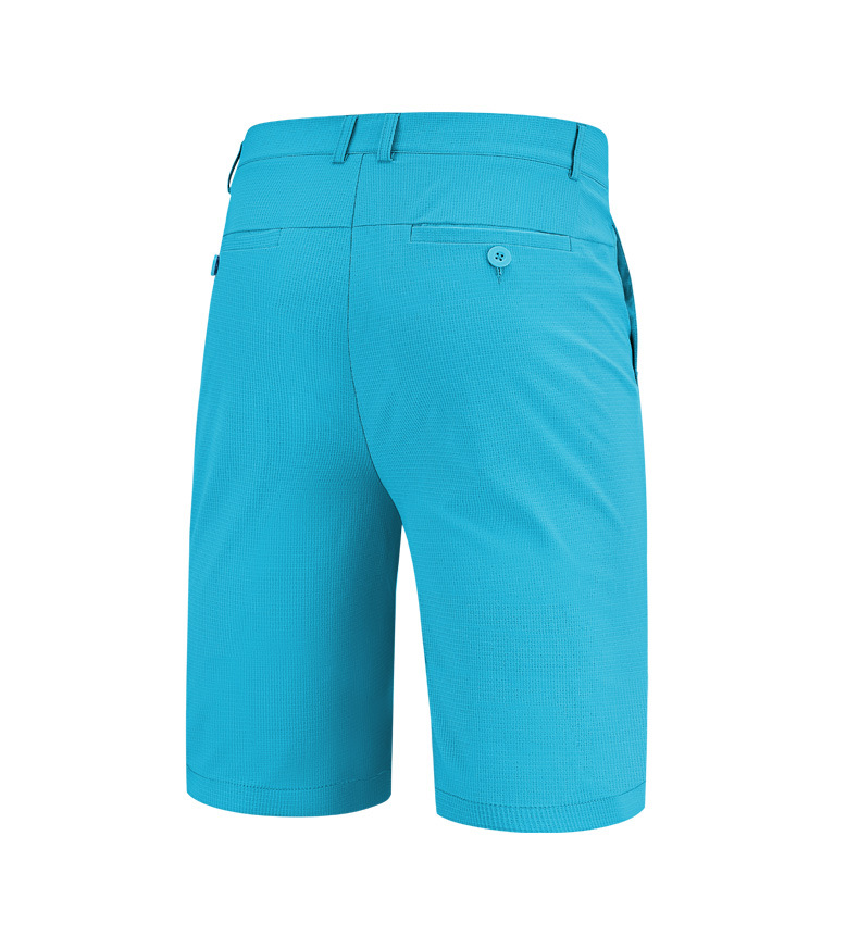 Quần short golf nam PGM vải polyester co giãn thoáng khí — Quần short nam màu trơn KUZ078 màu xanh da trời, Quần short nam màu trơn KUZ078 màu trắng, Quần short nam màu trơn KUZ078 màu xanh hồ, Quần short màu trơn nam KUZ078 màu xám chi tiết 21