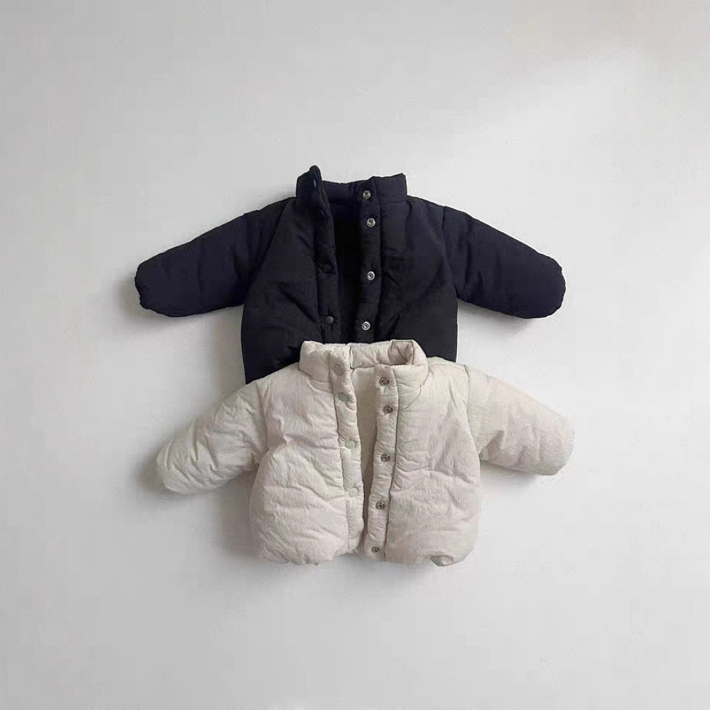 韩版ins加厚棉衣男女宝宝文艺复古风棉服新款加厚洋气保暖外套衫