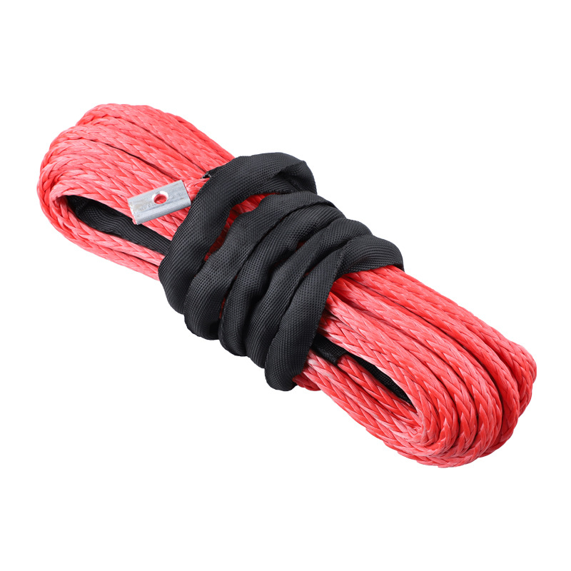 7700 pounds electric winch rope nylon high strength fiber rope 5/6/7mm x 15m car tow rope tow belt