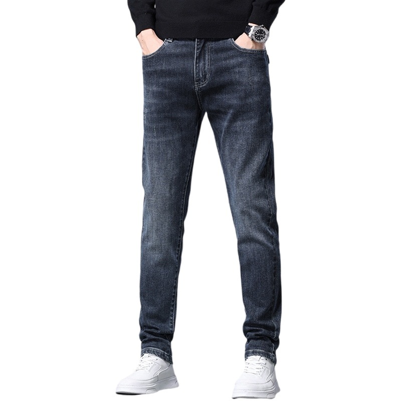 Contador de calidad casual jeans hombres moda simple juventud pantalones Nuevo estiramiento cómodo rectos