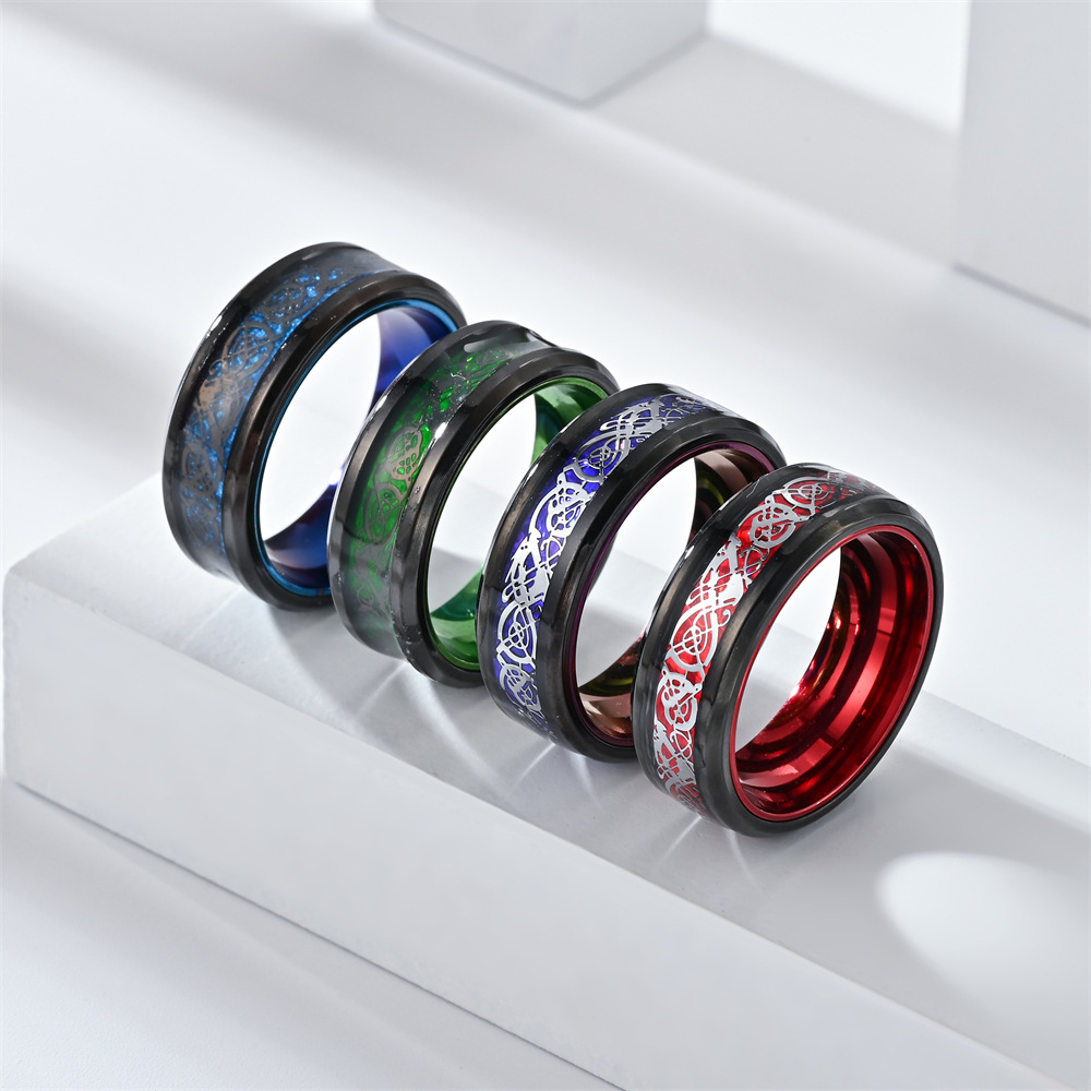Simple Style Round Stainless Steel Unisex Rings display picture 3
