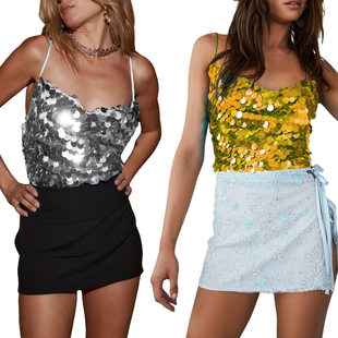 (Cross-border trading), spring fashionable top with cups, push up T-shirt