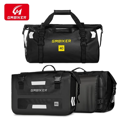 Travel Bag Rally Car Off-road | Motorcycle trunk - black-40l-rear-bag-30l-pair-of-side-bags-combination-package