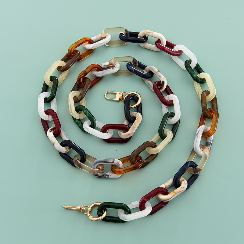 1 Piece Acrylic Color Block bag Mood Chain display picture 17