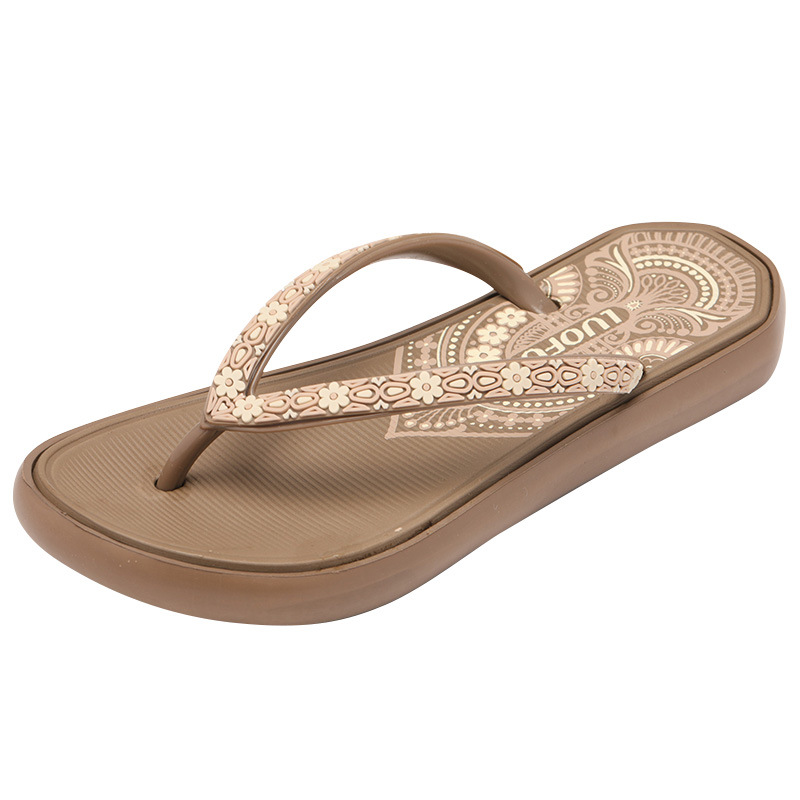 Zapatillas de diapositivos de pendiente de luos, zapatos de muffin para mujeres, nuevos zapatos de playa clásicos de verano
