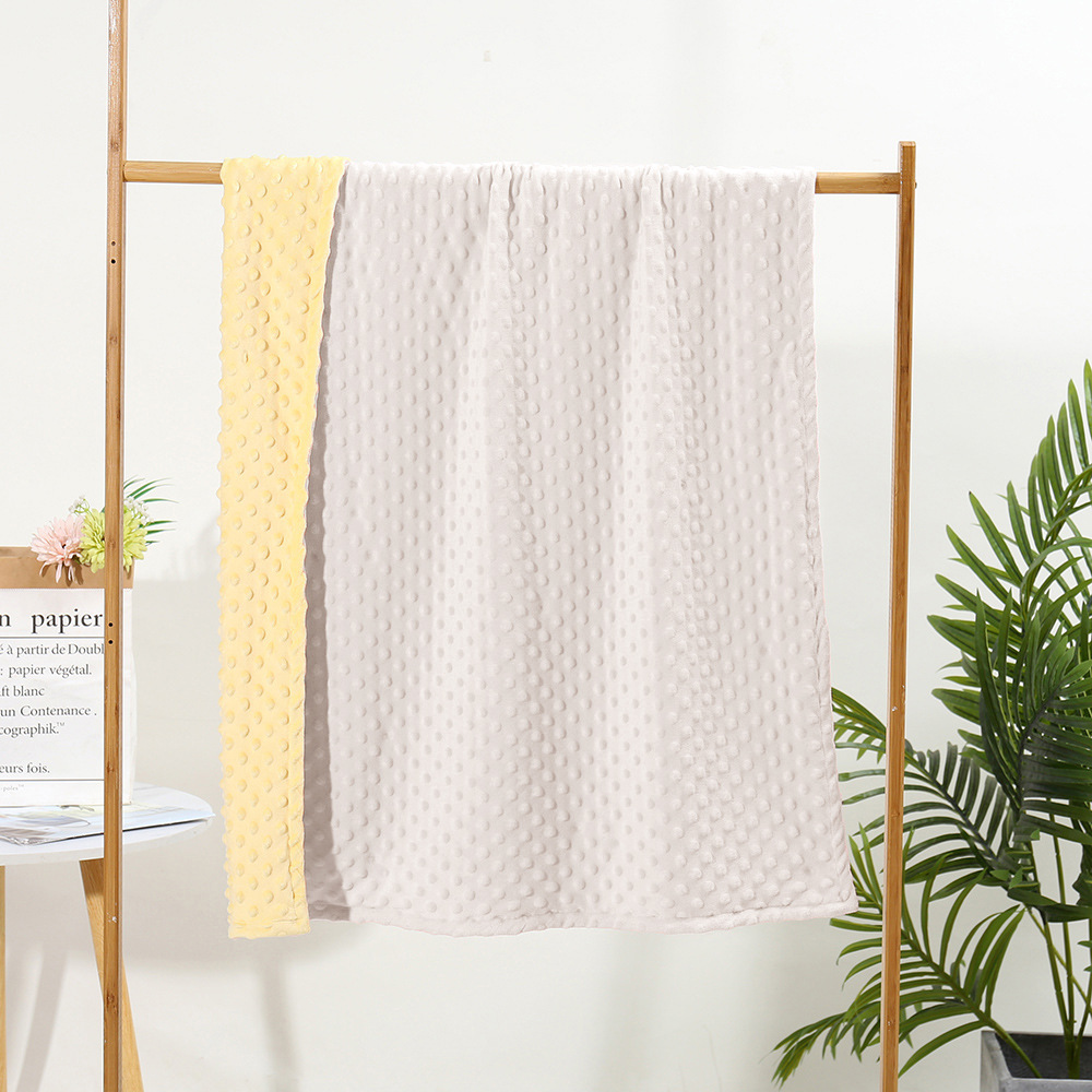 양면 벨벳 그레이 + 옐로우 (콩 담요)