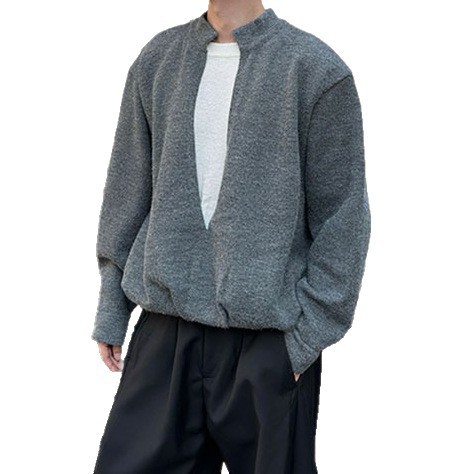 Explosiones transfronterizas de tamaño grande falso de tamaño europeo dos piezas de camisetas de punto de cuello en V suéter hombre viejo viento de invierno y otoño fábrica al por mayor