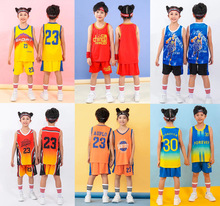 批发夏季儿童篮球服套装男女童小学生幼儿园球衣运动表演训练队服