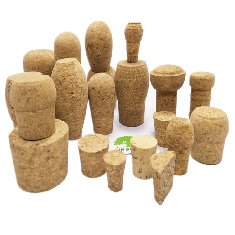 供应颗粒状合成软木塞锥形直型漂白圆球蘑菇头水松木红酒软木塞