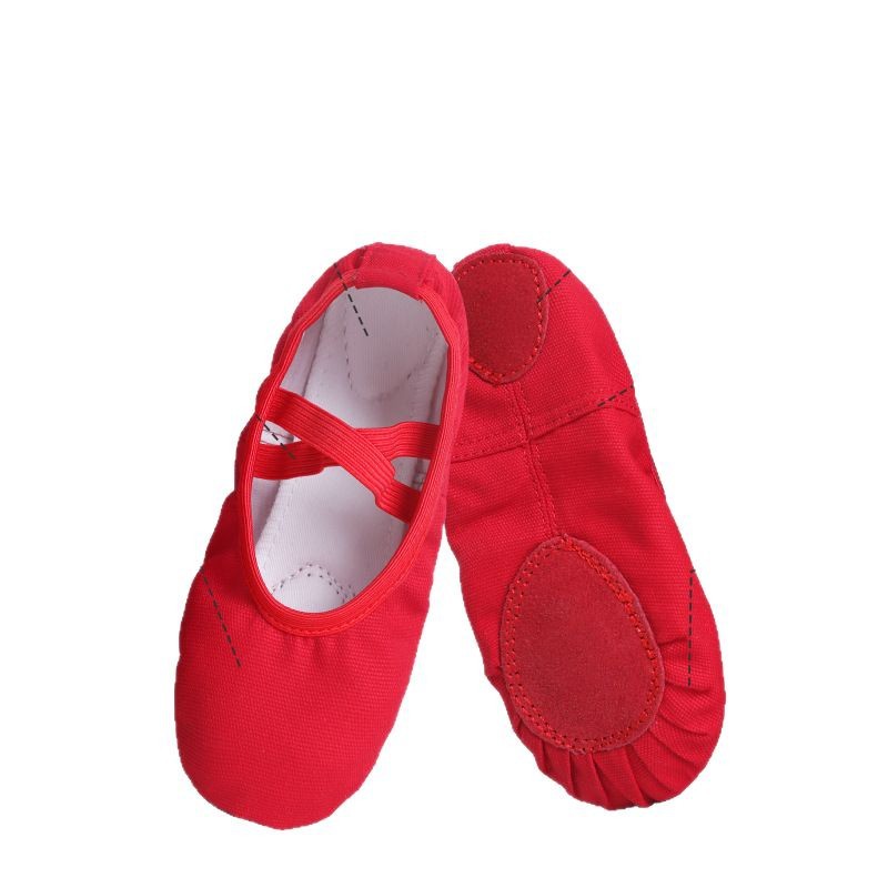 Zapatos de baile para niños y mujeres zapatos de práctica de garra de gato de suela suave niños y niñas prueba de danza china gimnasia zapatos de baile rojos