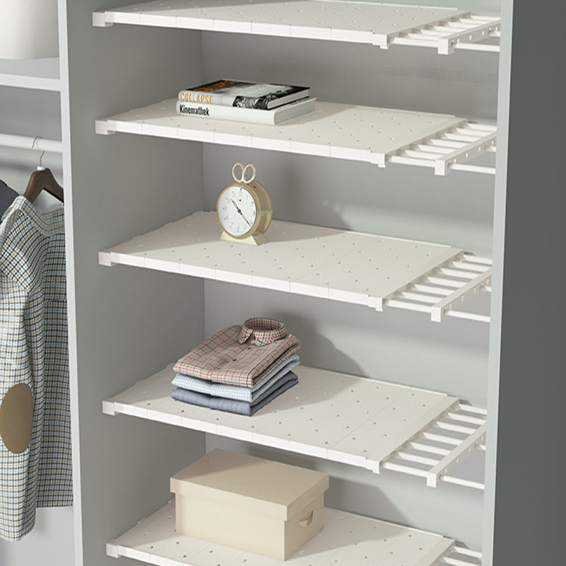 Cabinet Layered Rack Nail-free Wardrobe Partition Cabinet Kitchen Student Dormitory Partition Bathroom Telescopic Storage Rack