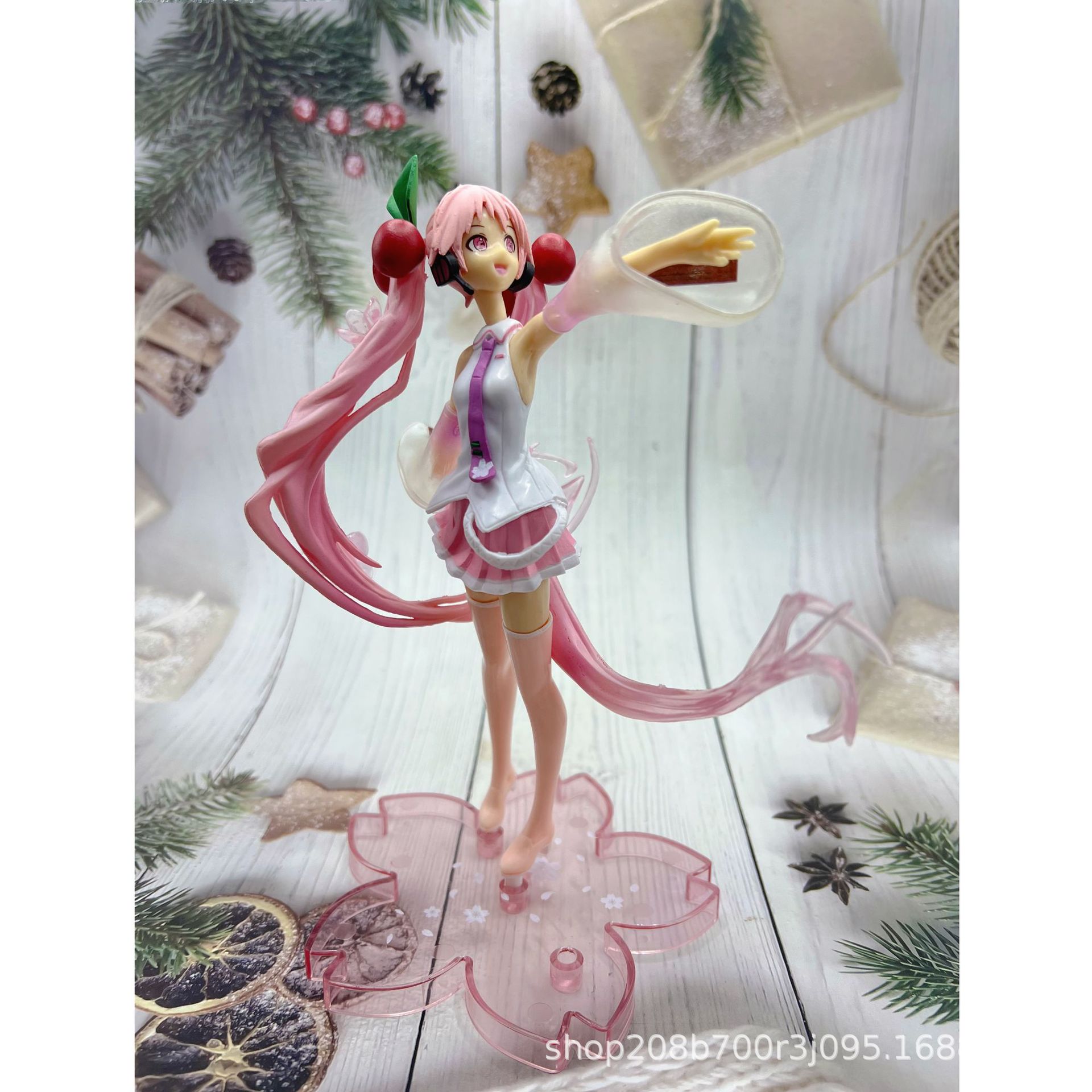 Figura de Hatsune Miku, Conejita de Pelo Largo, Chica Bonita Bidimensional, Decoración de Escritorio, Modelo Mini