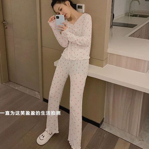 Mushroom Sleepwear Girl Spring and Autumn Long Sleeve Ins Style Embroidered Set 2025 New Trend Fashion Cute Student Homewear
