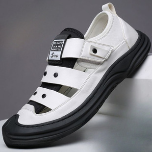 Summer Men's Shoes Breathable Casual Fashionable Outdoor Beach Shoes Hole Shoes All-match Men's Slip-on Shoes Men's Sandals