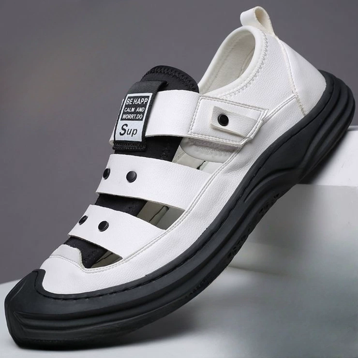 Летняя мужская обувь дышащая повседневная тенденция на открытом воздухе пляжная обувь для пещер, дикие мужские педали обувь мужские сандалии