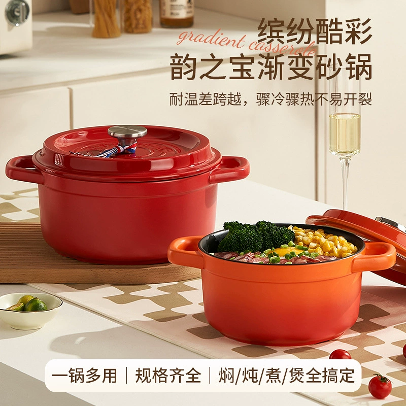 Керамическая кастрюля для рагу, stew pot, жаропрочная кастрюля, каменный горшок, для газовой плиты, рисовая кастрюля