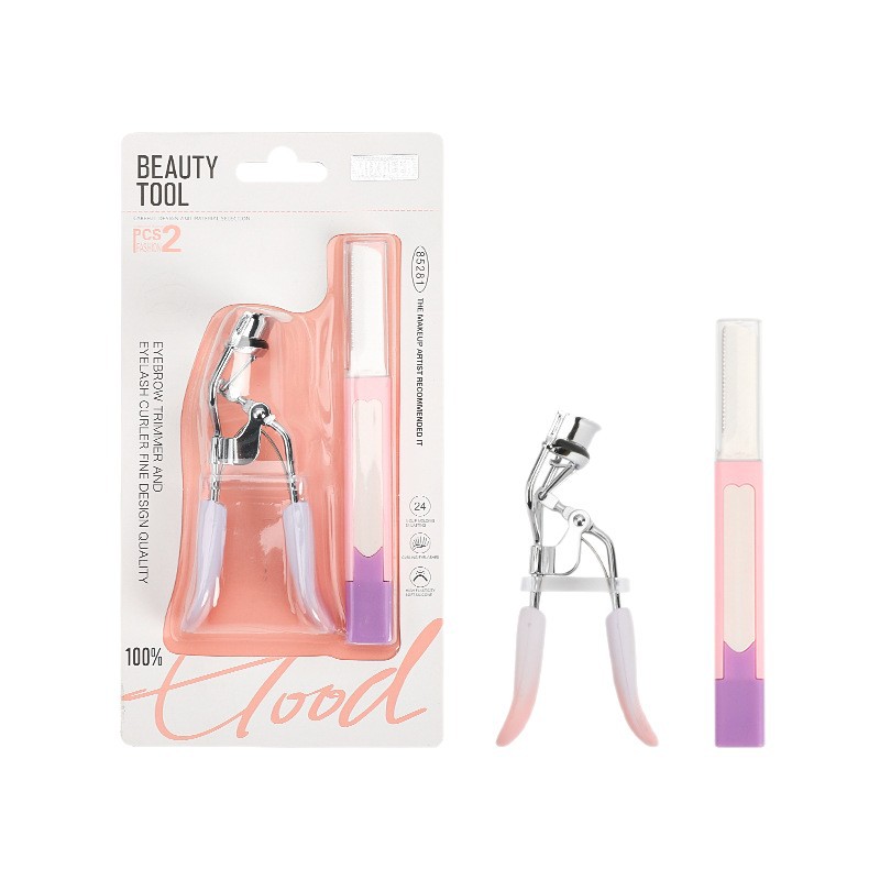 Fabricantes transfronterizos de mango gradiente clip de cejas cuchillo de cejas conjunto de abrazadera de acero inoxidable de ángulo amplio herramientas de belleza