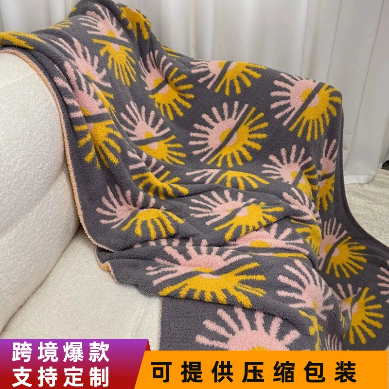 Трансграничное одеяло Летний прохладный диван для сна в офисе Легкое роскошное одеяло на открытом воздухе Авиационный кемпинг Премиум чувство одеяло