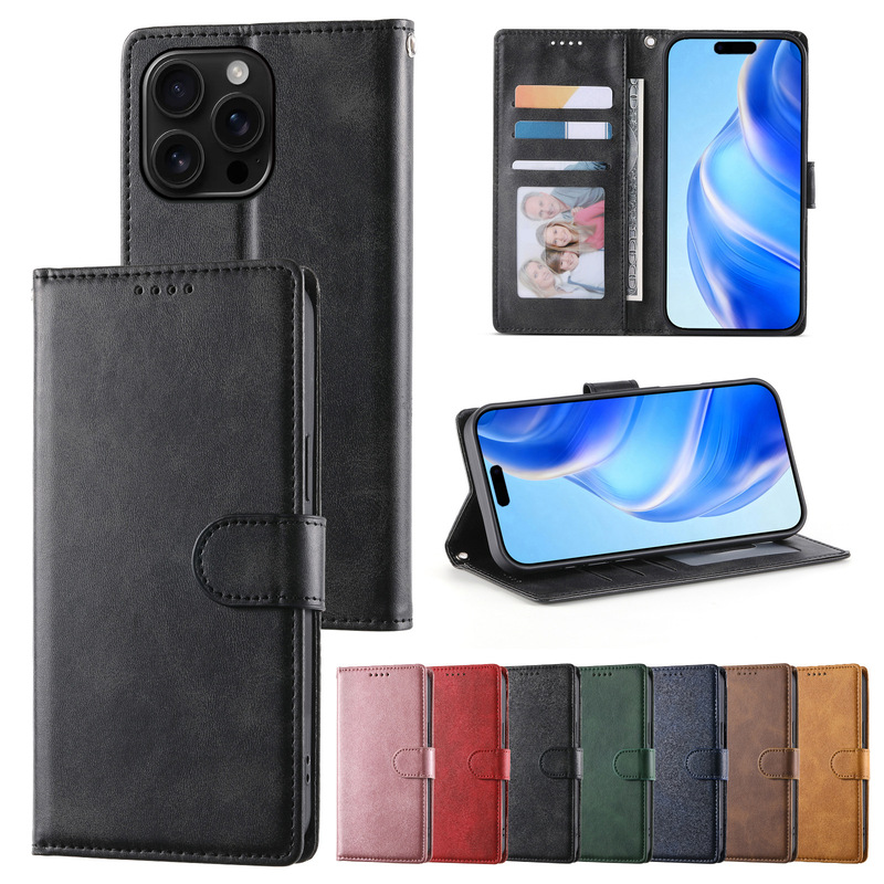 Suitable for Samsung A56 A17 Wallet Mobile Phone Case S24Fe S25 Card Flip Anti-Fall Cross-Border Hot-Selling Leather Case Suitable for Samsung A56 A17 Wallet Mobile Phone Case S24Fe S25 Card Flip Anti-Fall Cross-Border Hot-Selling Leather Case