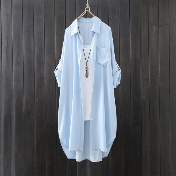 long solid shirt