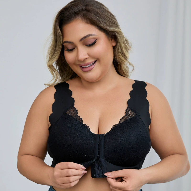 Бюстгальтер push-up Lace, топ без рукавов, нижнее белье, европейский стиль, красивый спина, плюс размер