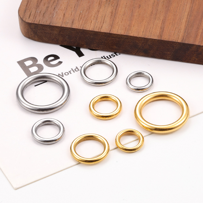 Stainless Steel Seamless Ring Jewelry Single Ring Connecting Ring DIY Accessories Necklace Bracelet Pendant Beaded Closed Ring Ring Stainless Steel Seamless Ring Jewelry Single Ring Connecting Ring DIY Accessories Necklace Bracelet Pendant Beaded Closed Ring Ring