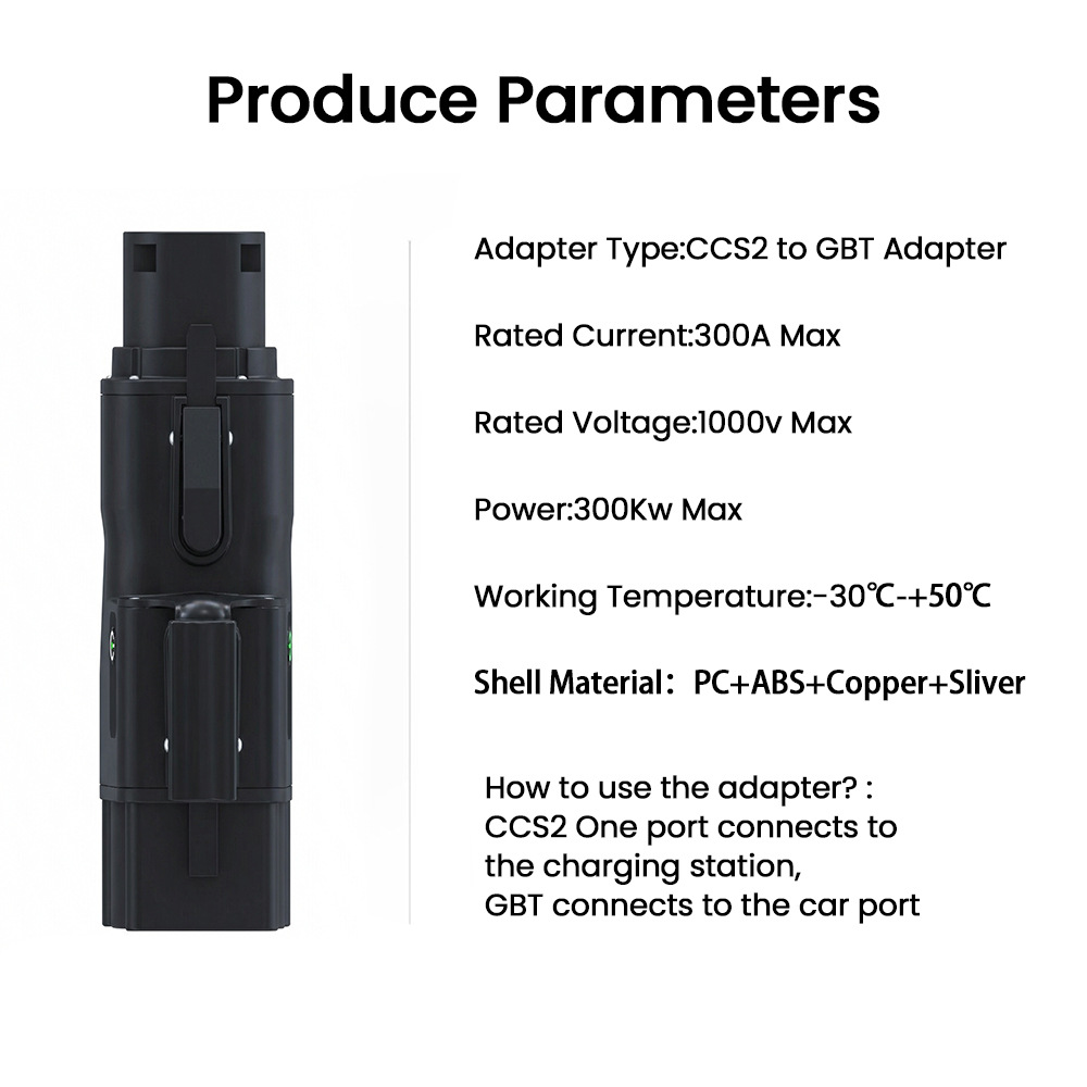 Nto Ccs2 to Gb/T Dc 300A Fast Charging European Standard to National Standard New Energy Vehicle Charging Pile Adapter