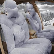 汽車坐墊冬季毛絨羽絨棉保暖牛角座套全包圍廠家直供一件代發