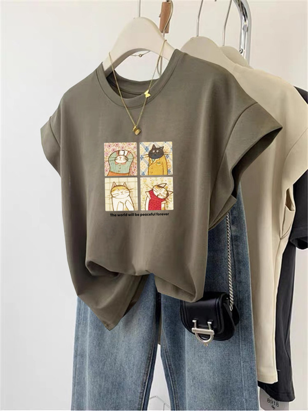 2025 新デザインニッチノースリーブコットンベスト Tシャツレディースファッショナブルで多用途なスリムショルダートップ夏|undefined