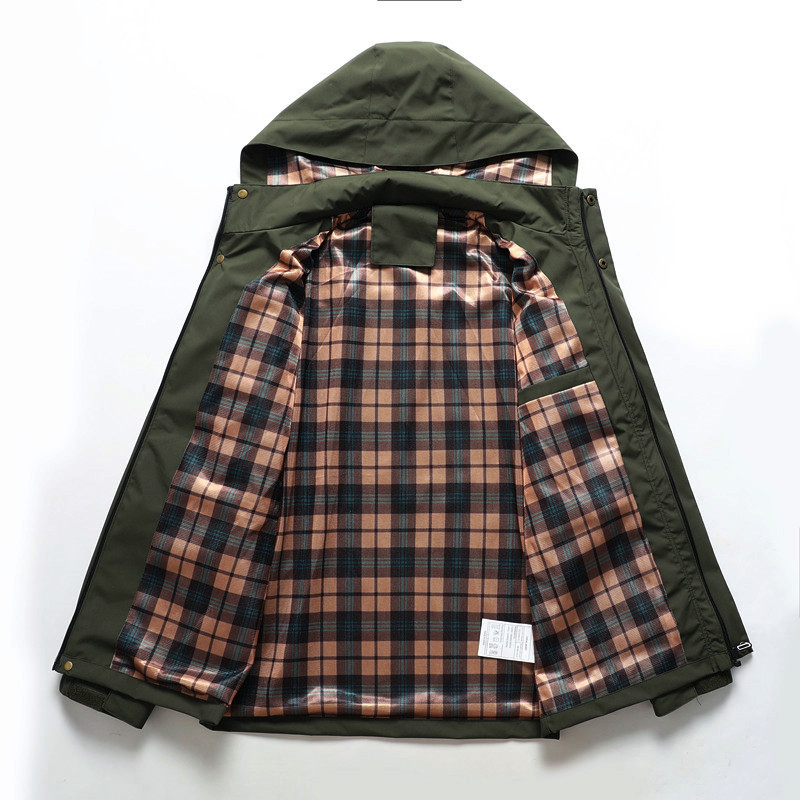 Giacca a vento con cappuccio uomo leggera impermeabile da trekking_voghion.com