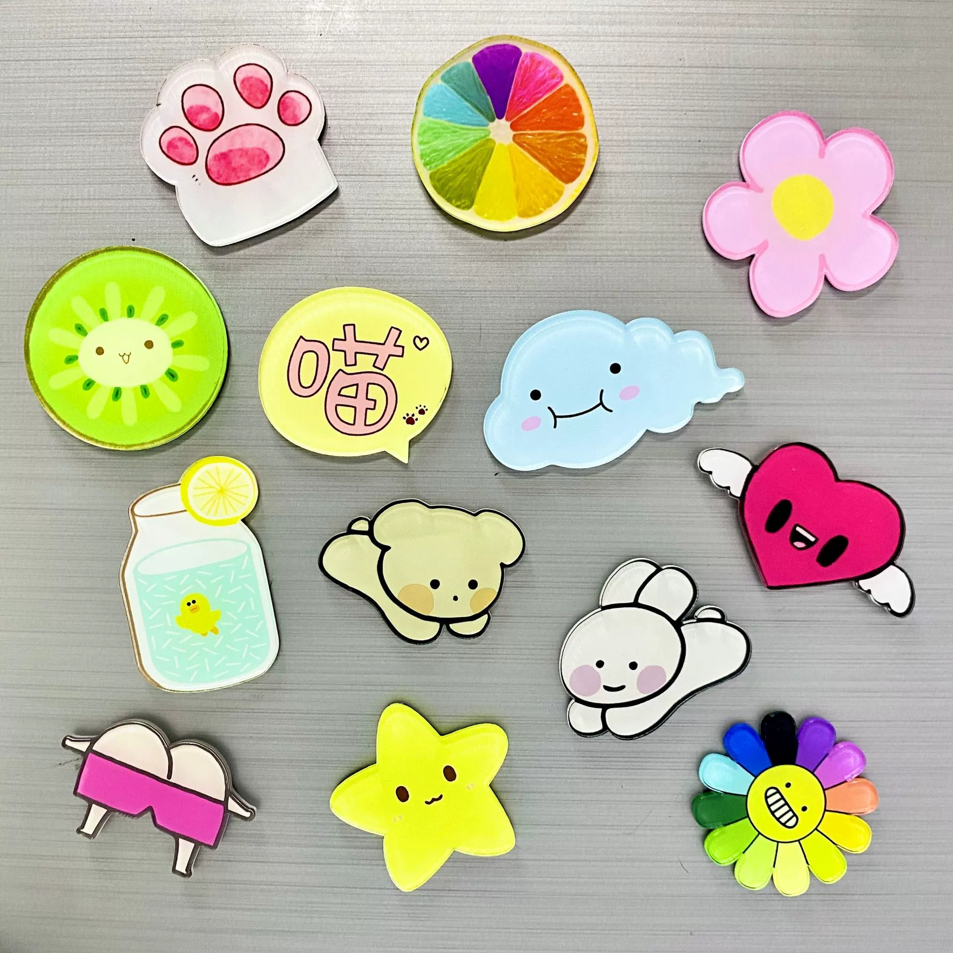 Brand cute cartoon fridge magnet, creative magnetic strong magnet, South Korea, cute animals, cats and dogs