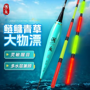Large Floating Buoy for Big Fish, Luminous Float for Long-Distance Casting, Ultra-Bright Buoy, Thick and Eye-Catching, Dual-Use Electronic Float for Day and Night