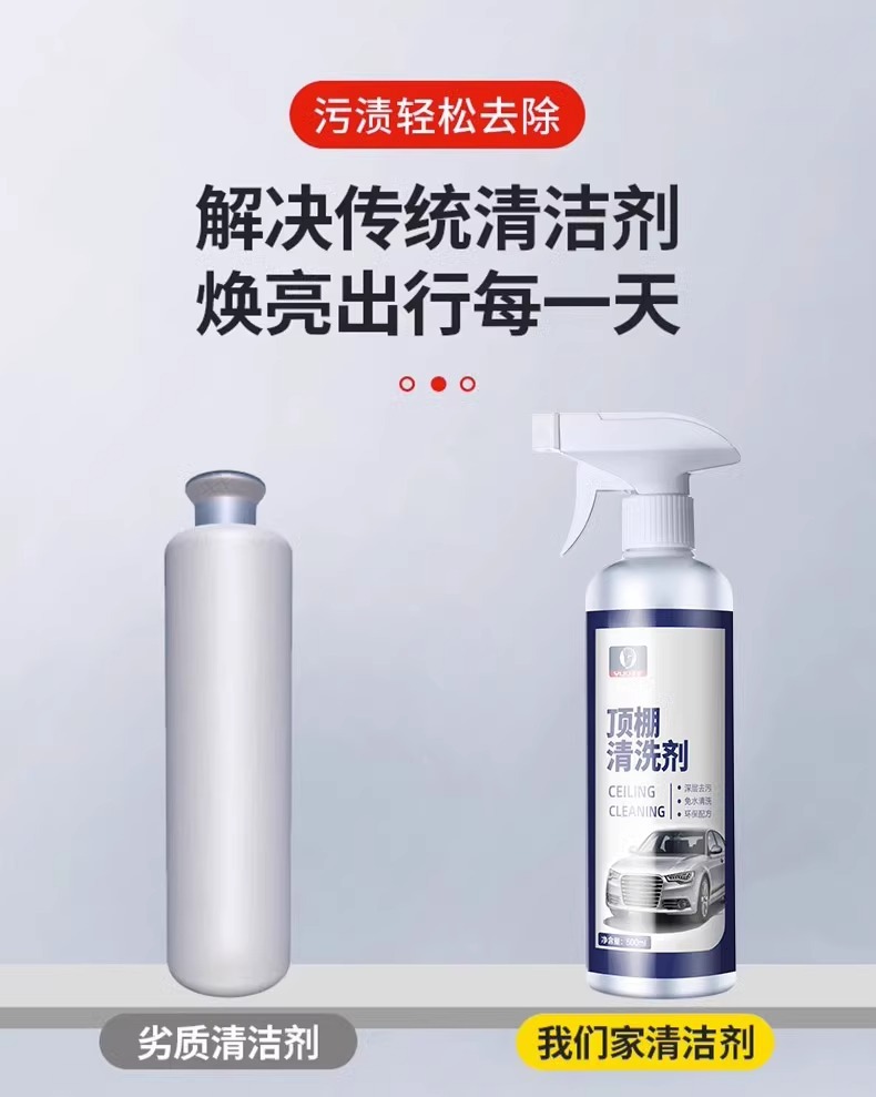 Car Interior Ceiling Renovation Cleaning Agent, Car Interior No-Wash Foam, Special Multi-Functional Cleaning Artifact for Indoor Decontamination