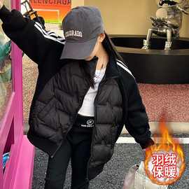 2025新款女童羽绒服儿童羽绒内胆男童轻薄款冬装大童外套校服神器
