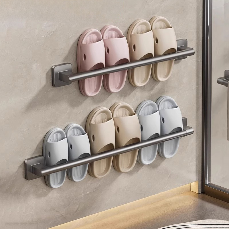 Bathroom Storage Rack, Punch-Free Slipper Rack, Bathroom Shoe Storage, Wall-Mounted Multi-Functional Drain Rack, Dropshipping
