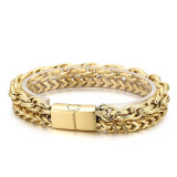 (Трансграничная торговля), мужской модный браслет из нержавеющей стали, ювелирное украшение, в стиле панк, простой и элегантный дизайн, в корейском стиле, подарок на день рождения