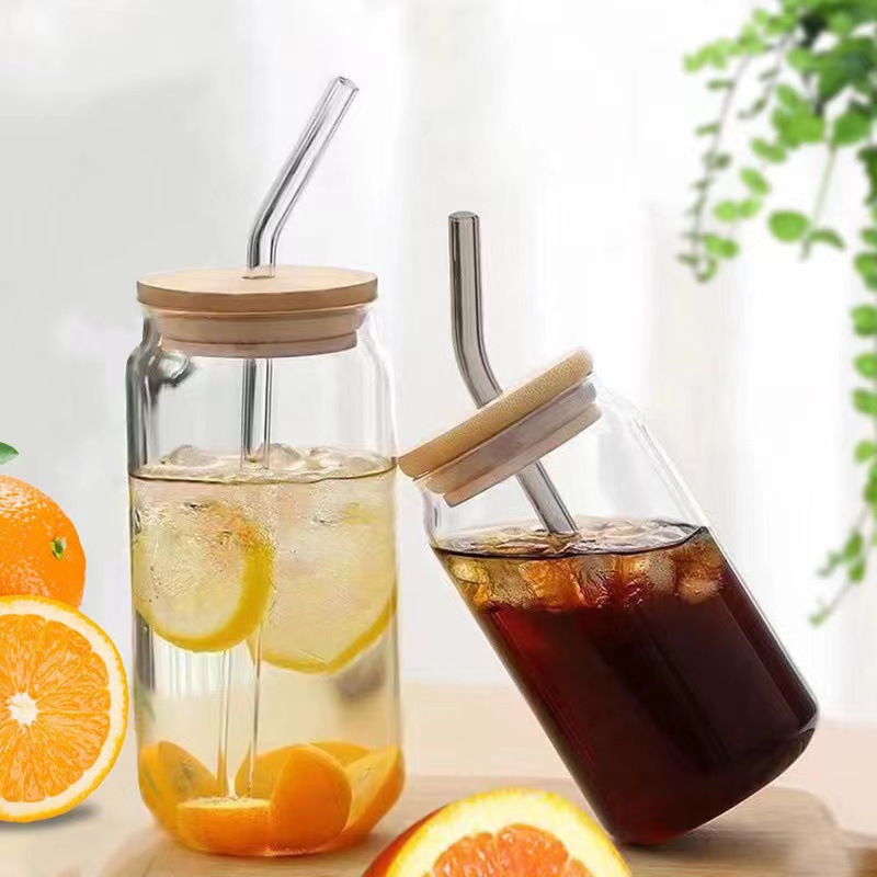 Borosilicato taza de coque vidrio jugo bebida taza de color alto café leche taza de té bebida fría taza ins viento cinturón paja