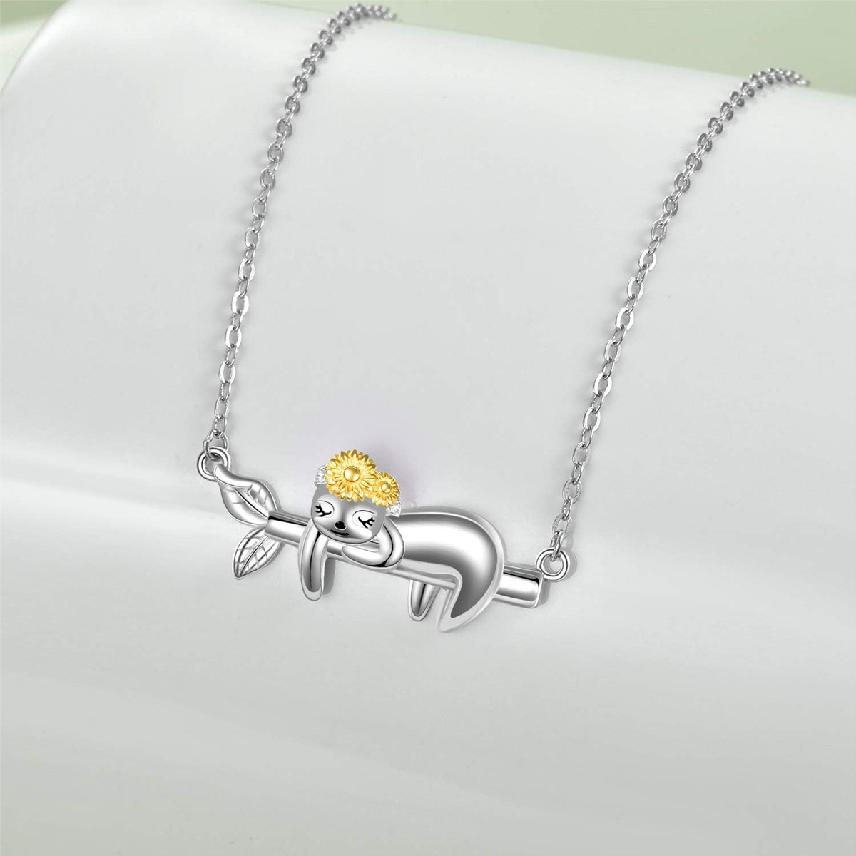 Faultier Anhänger Halskette - Glänzender Goldschmuck Für Damen_voghion.com