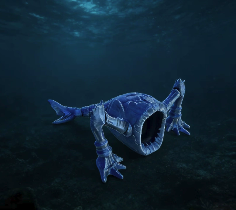 Кукольная игрушка Sea Eater 3D-печатная модель, гигантское морское чудовище Мая Бру Левиатан, движущиеся украшения