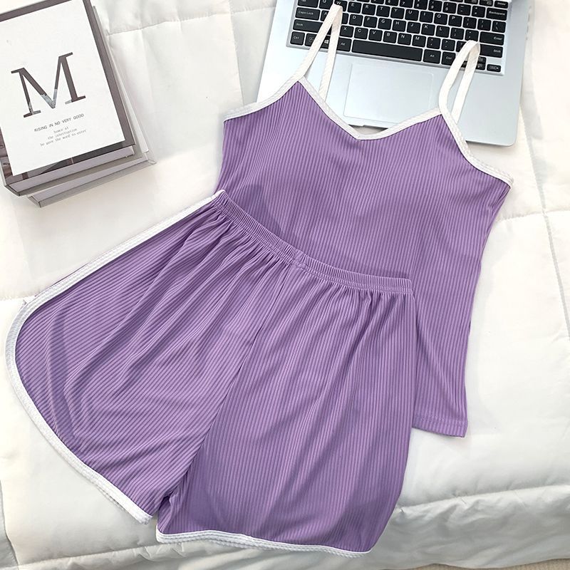 Widberries transfronterizos europeos y americanos verano nuevo sexy color sólido tirantes pantalones cortos deportivos y casuales servicio a domicilio para mujeres