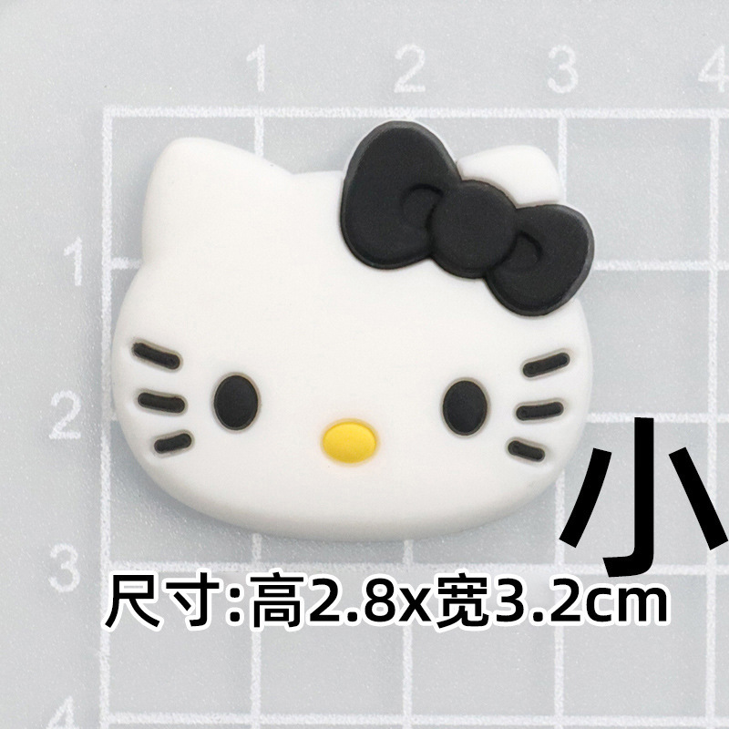 大小ケイティ KT 猫リボン DIY ソフトラバーアクセサリー立体ステッカースリッパ携帯電話ケース水カップ装飾ステッカー|undefined