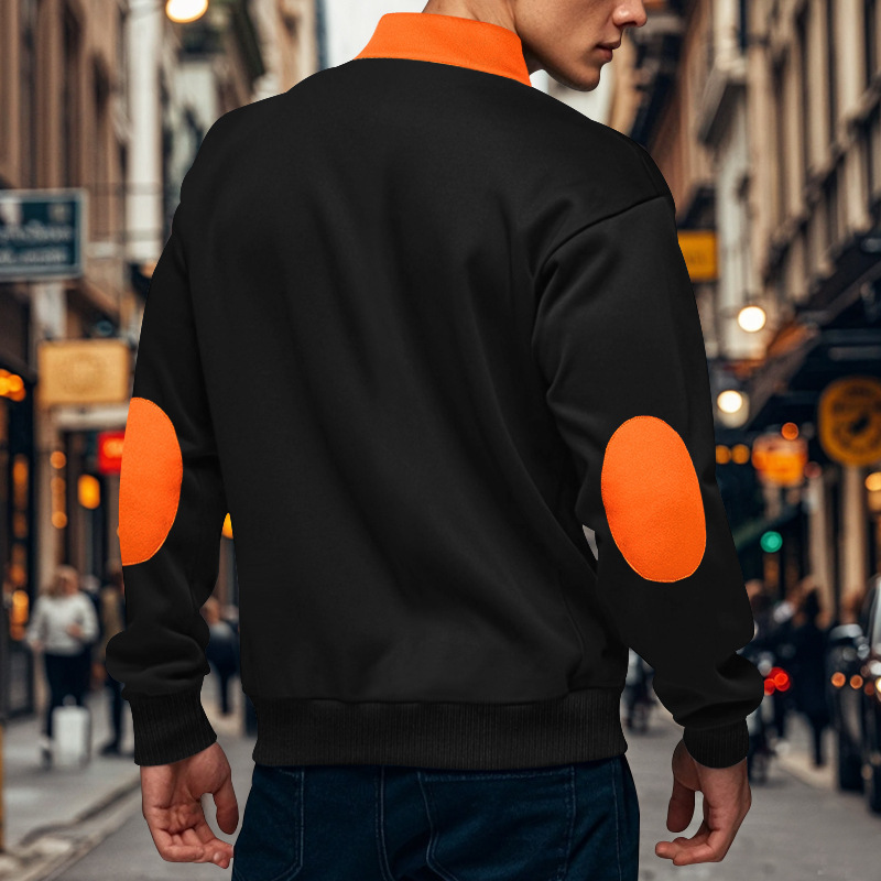 Men's Half Zip Sweatshirt With Stand Collar For Autumn And Winter_voghion.com