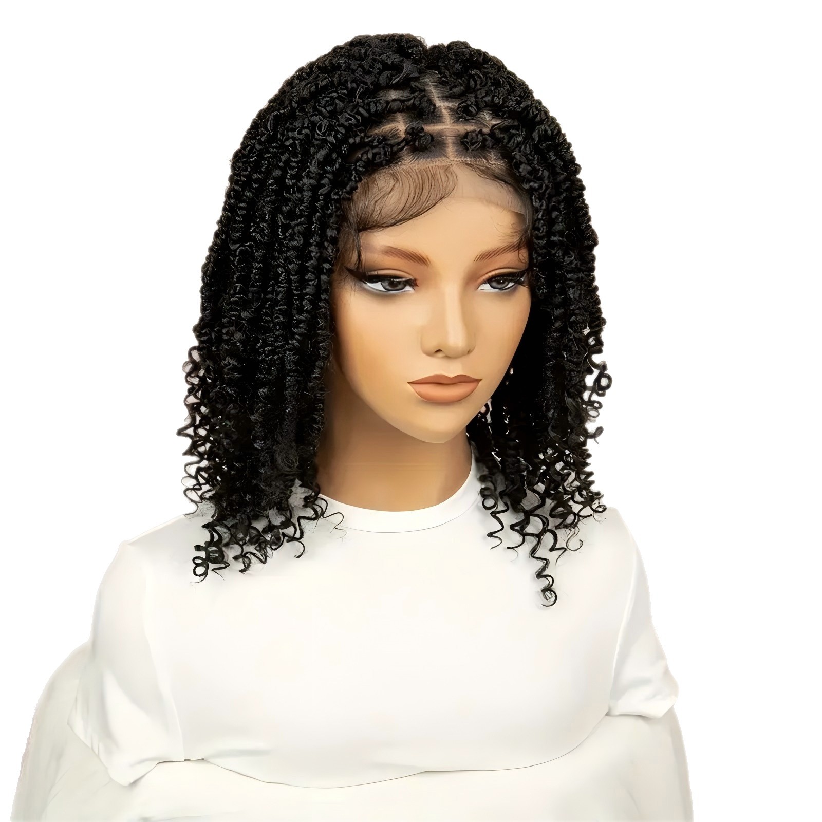Europa y los Estados Unidos transfronterizos pequeños cabello rizado africano cabello rizado de seda de alta temperatura cabello rizado corto cabello rizado de encaje completo cabello rizado