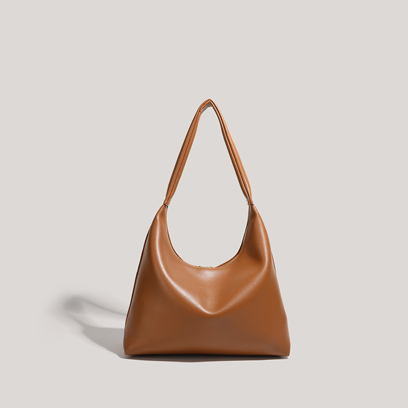HENGJINGYX Niche Solid Color Large Capacity 2024 New Commuter Underarm Bag Casual Crooked Monthly Shoulder Bag
