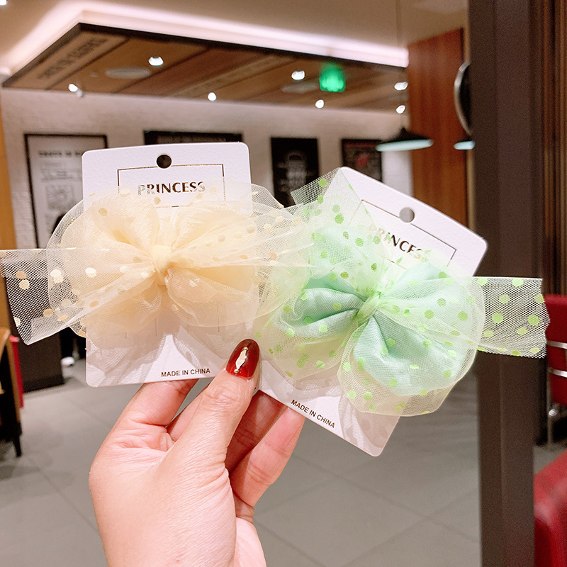 Korean Fashion Mesh Lace Bow Simple Cute Children's Hairpin display picture 3